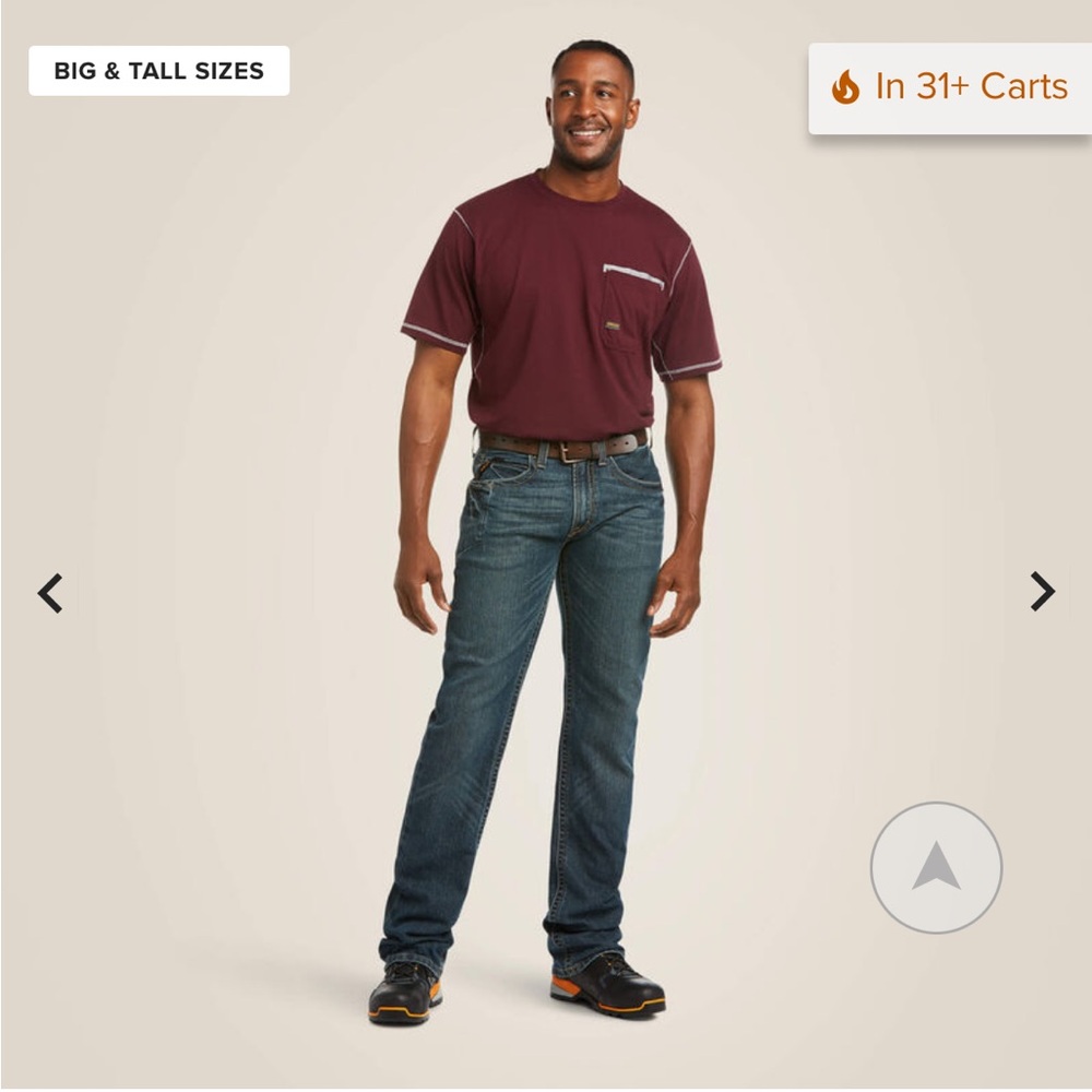 Rebar M5 Straight DuraStretch Edge Stackable Straight Leg Jean